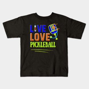 Pickleball player nurses health doctors Kids T-Shirt